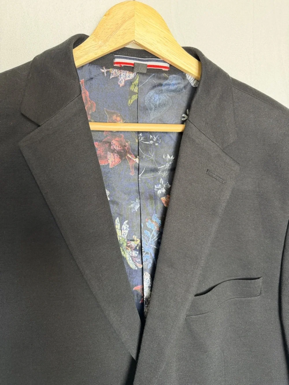 NEW Soul of London Textured Notch Lapel Double Button Blazer Size 48R in Black